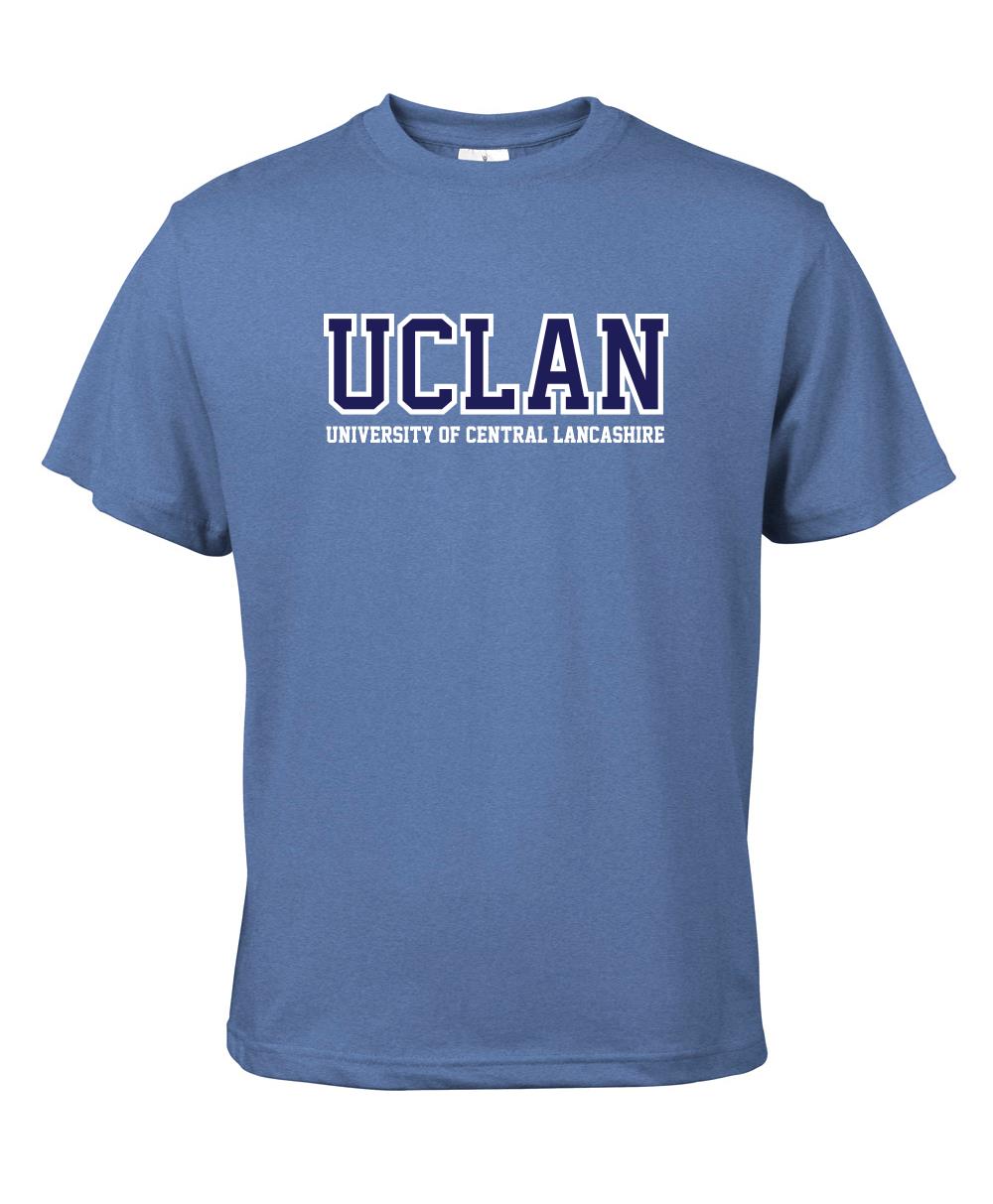 Slate Blue UCLan Logo Tshirt